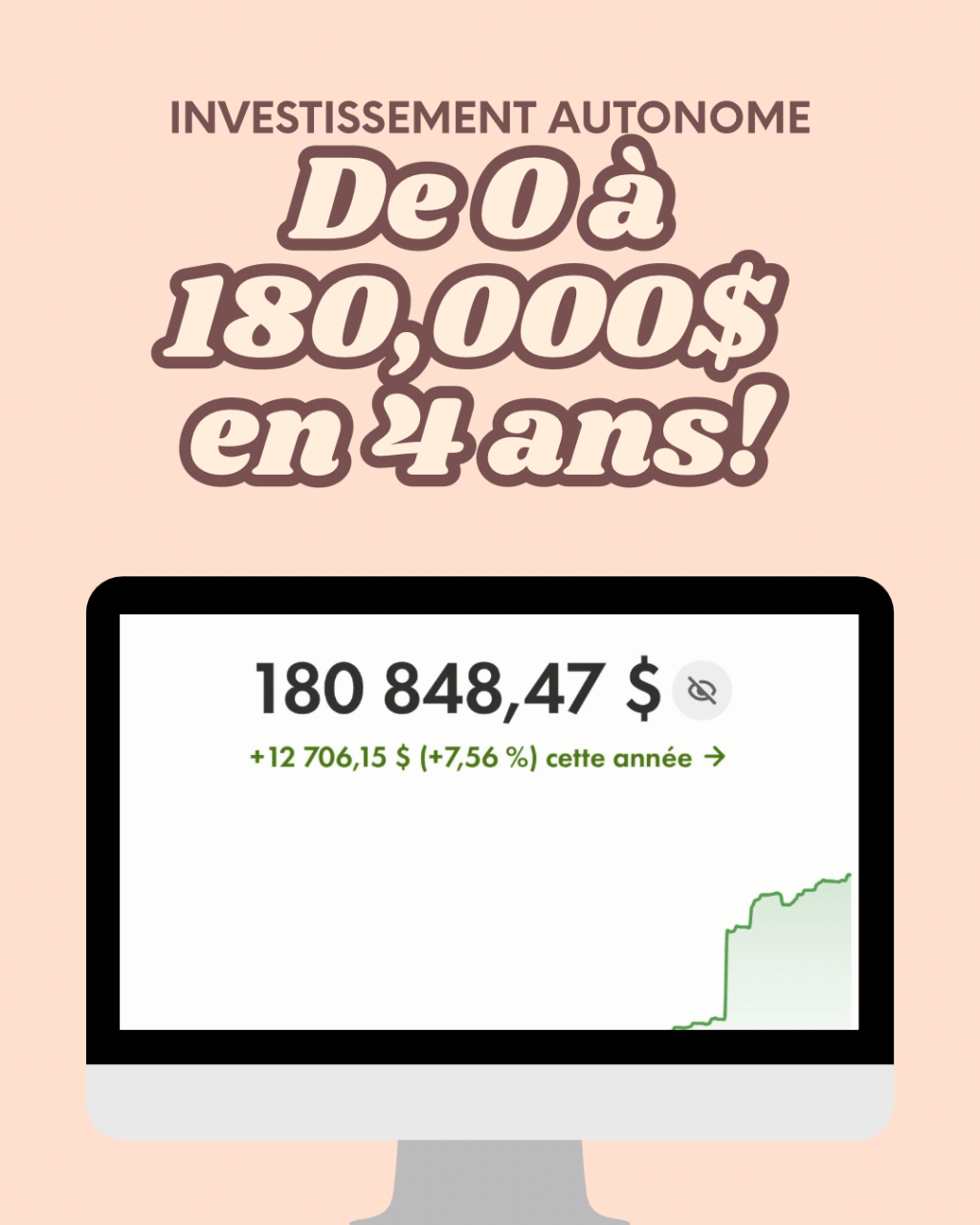 De 0 à 180,000$ en 4 ans: Voici ce que j&rsquo;ai appris sur l&rsquo;investissement autonome